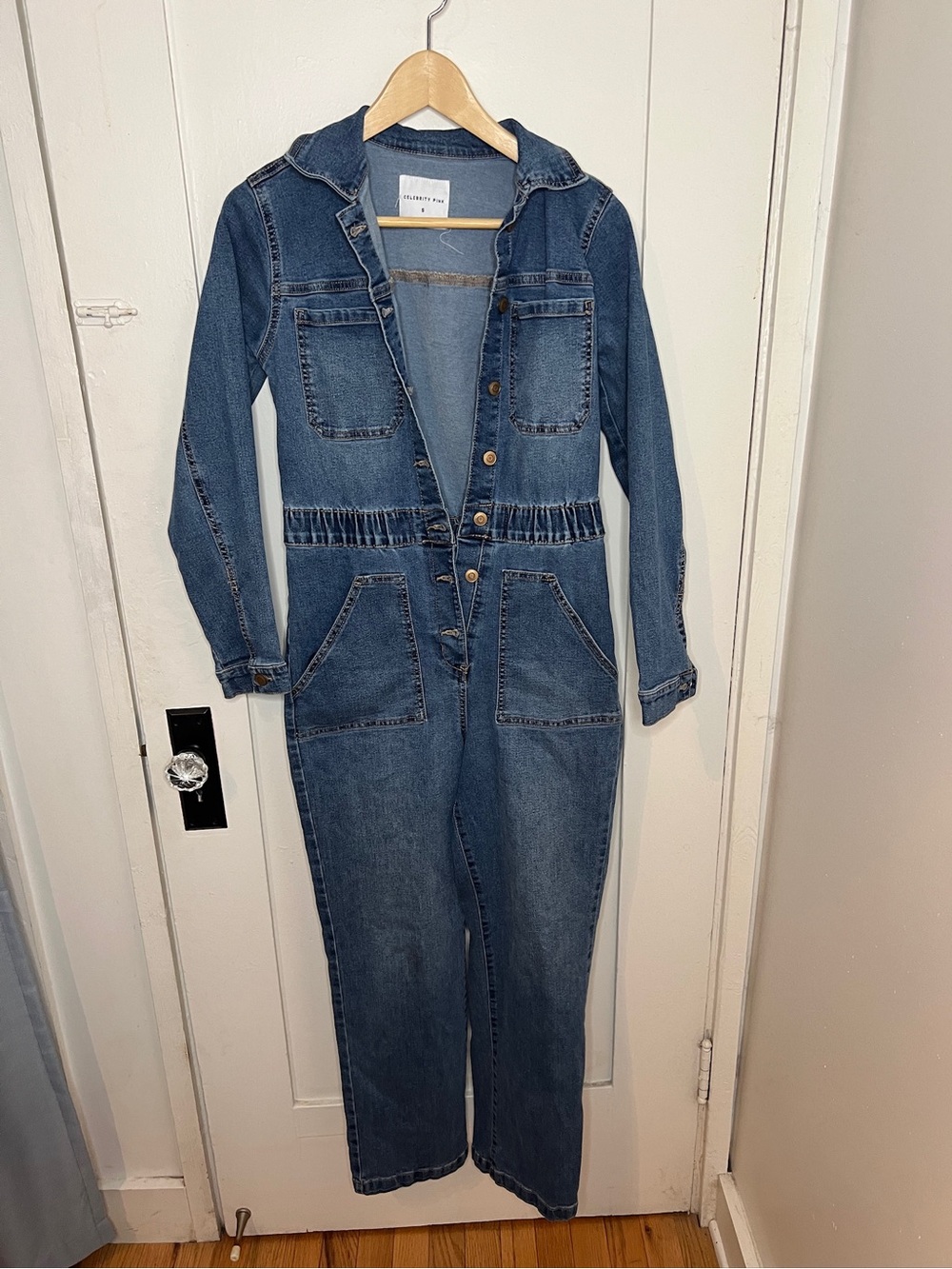 Celebrity Pink Denim Jumpsuit - Medium Blue